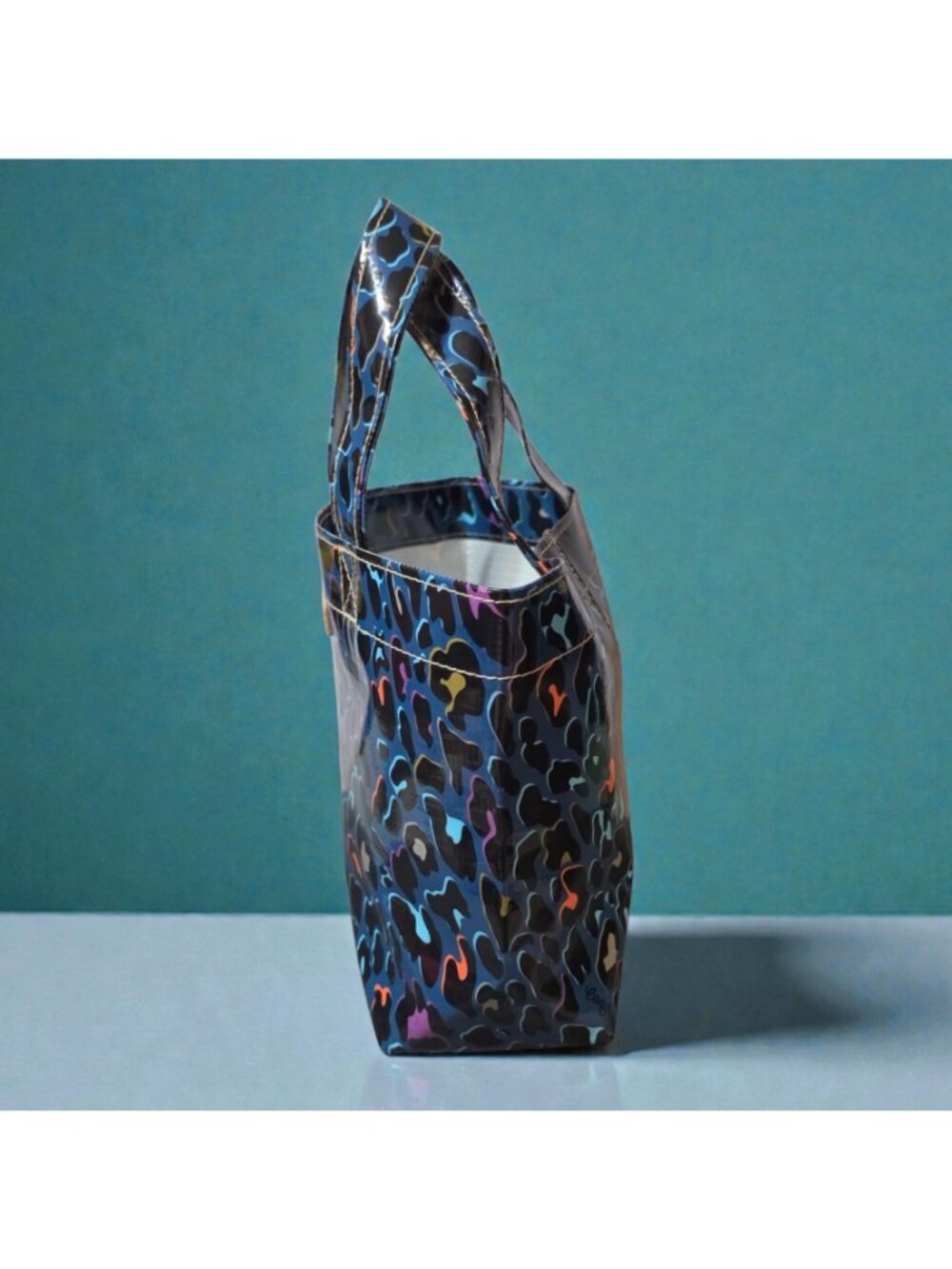 Consuela Danni Mini Bag Grab N Go Tote Blue Multicolor Leopard Print Bag  READ - Picture 3 of 16